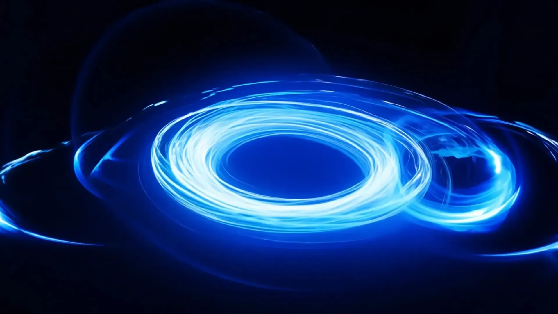 Energized Blue Rings Logo Animation Background